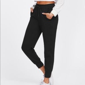Black athletic sweatpant joggers